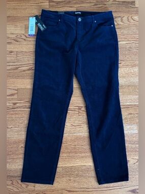 NEW- BUFFALO David Bitton SUPREME Mid Rise Navy Blue Corduroy Pants Jeans 12 NWT